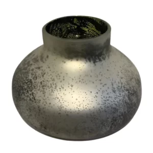 Jarrón de vidrio soplado craquelado